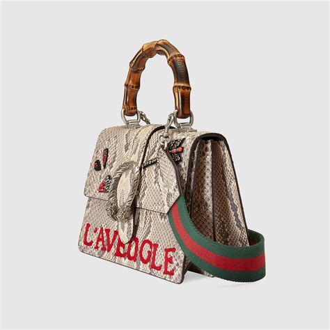 gucci red snakeskin trim bag|Gucci dionysus snake bag.